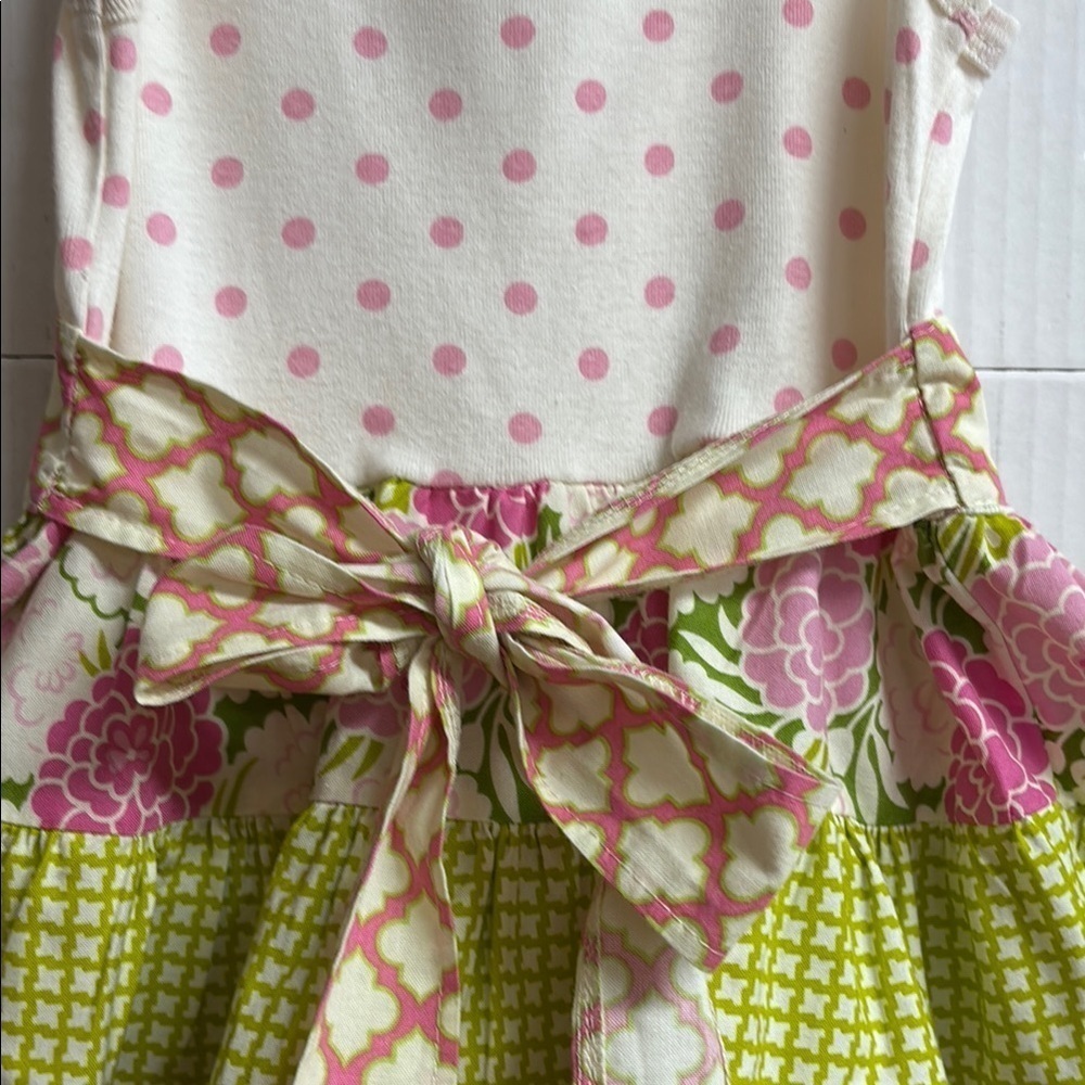 Purr Fect White and Pink Tiered Sleeveless Sundress Size 3T - Picture 6 of 8